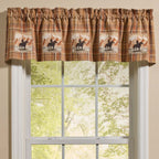 Cowboy Trails Lined Patch Valance