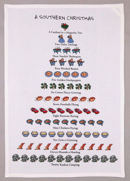 12 Days of Southern Christmas Kitchen Towels - Set of 4