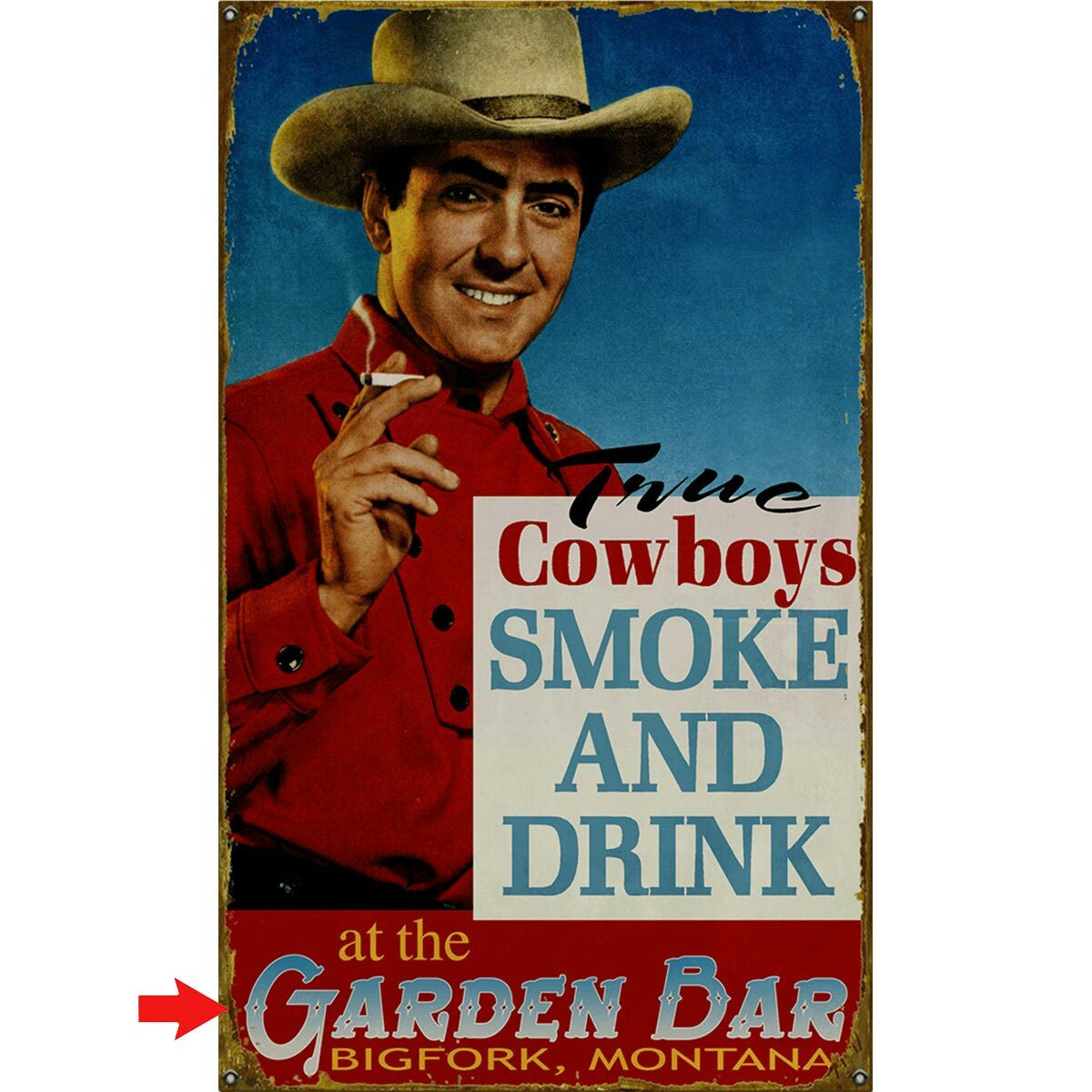 True Cowboys Personalized Sign - 28 x 48