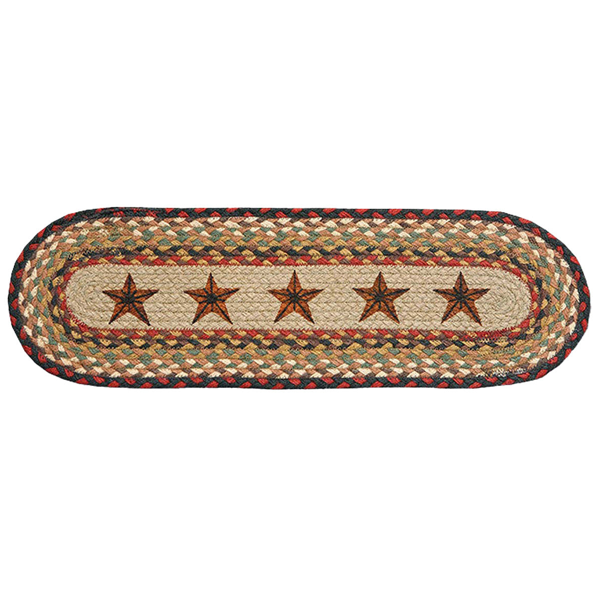 Starred Braided Stair Treads - Set of 2