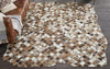 Cowhide Mosaic Rug - Multi Brown - 7 x 10