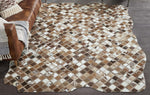 Cowhide Mosaic Rug - Multi Brown - 7 x 10
