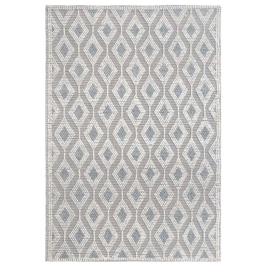 Gray Diamond Vines Rug - 8 x 11