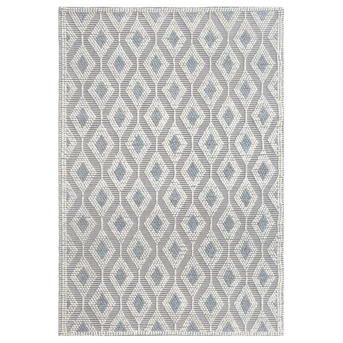 Gray Diamond Vines Rug - 8 x 11