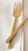 Square Handled Golden Salad Forks - Set of 4