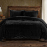 Midnight Velvet Duvet Cover Set - King