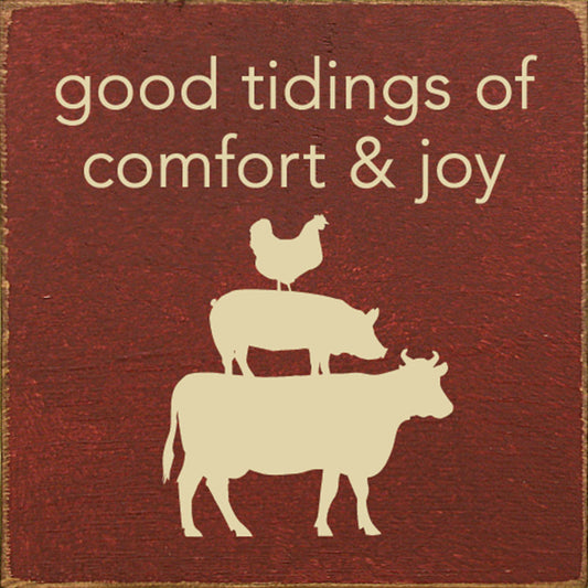 Barnyard Tidings Wood Sign