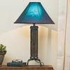 Cloudburst Turquoise Wood Table Lamp