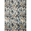 Blue & Gray Geometric Rug - 8 x 11