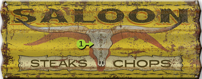 Saloon Personalized Corrugated Metal Sign | Lone Star Western Decor