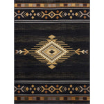 Gold Rush Diamond Black Rug - 8 x 10