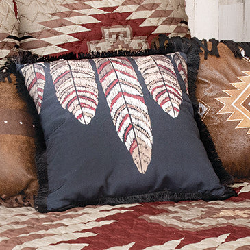 Five Feathers Accent Pillow - CLEARANCE