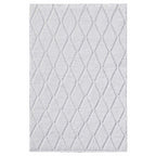 White Rhombus Rug - 8 x 10