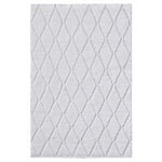 White Rhombus Rug - 8 x 10