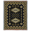 Southwest Sampler Black and Gold Blanket