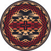 Rustic Cross Burnt Red Rug - 8 Ft. Round