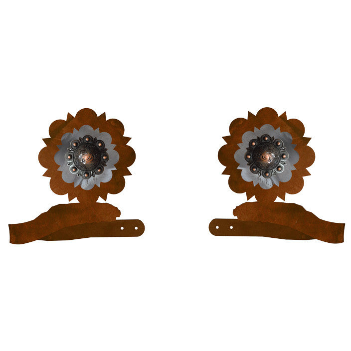 Round Copper Concho Tie Backs - Set of 2