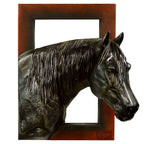 Right Facing Black Horse Head Wall Sculpture