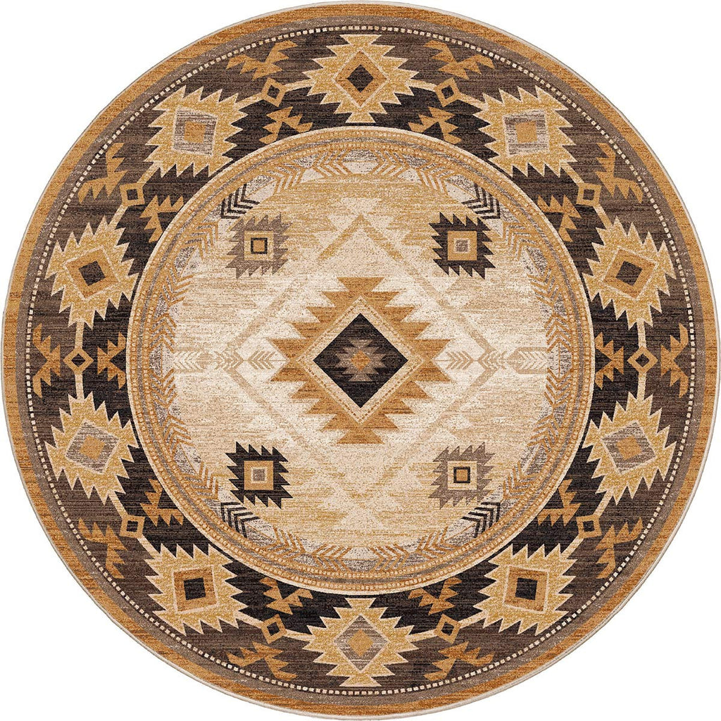 Whiskey Gold Rush Rug - 8 Ft. Round