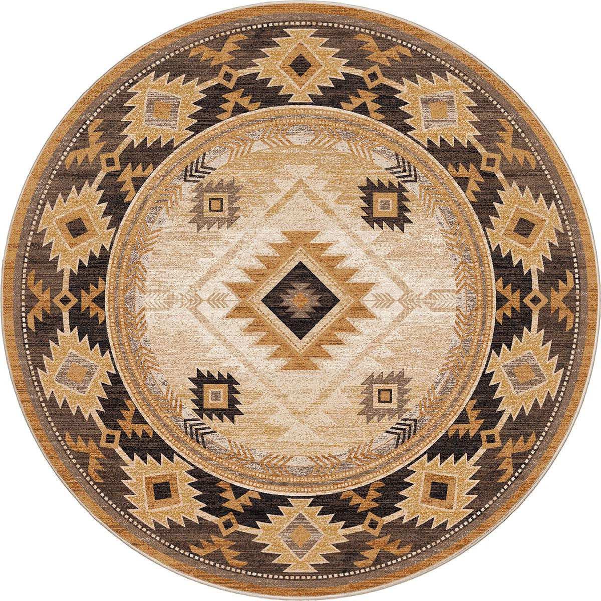 Whiskey Gold Rush Rug - 8 Ft. Round