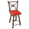 Coronado Iron Barstool with Swivel Back - Colonial Red