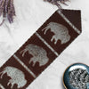 Roaming Bison Dark Leather Table Runner - 120 Inch