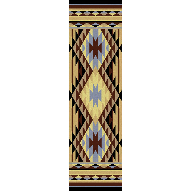 Sallisaw Blue Southwestern Rug - 2 x 8
