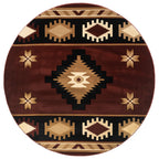 Star Vision Burgundy Rug - 8 Ft. Round