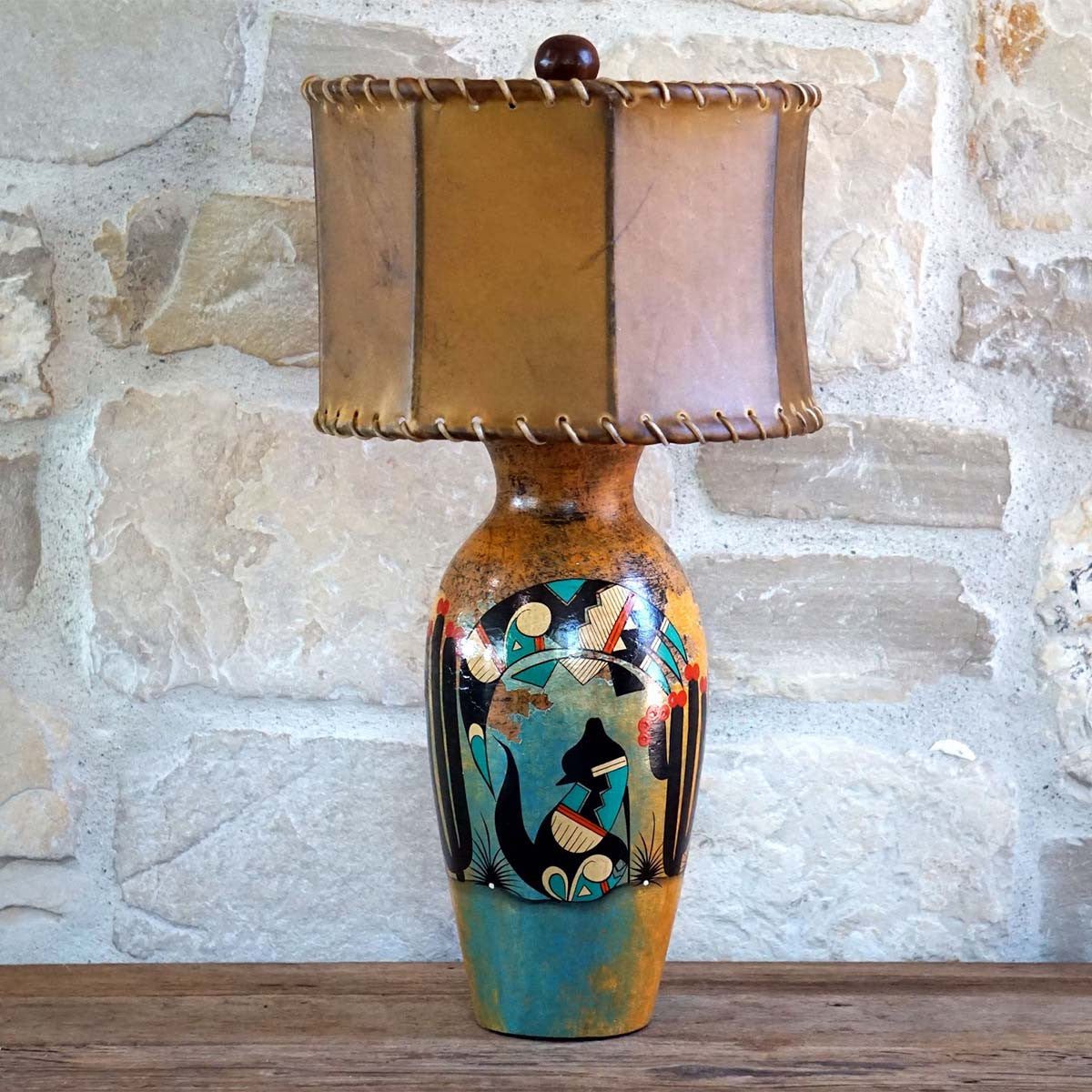 Southwest Coyote Clay Table Lamp - OUT OF STOCK UNTIL 07/07/2026