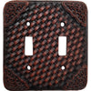 Western Weave Double Switch Cover