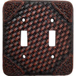 Western Weave Double Switch Cover