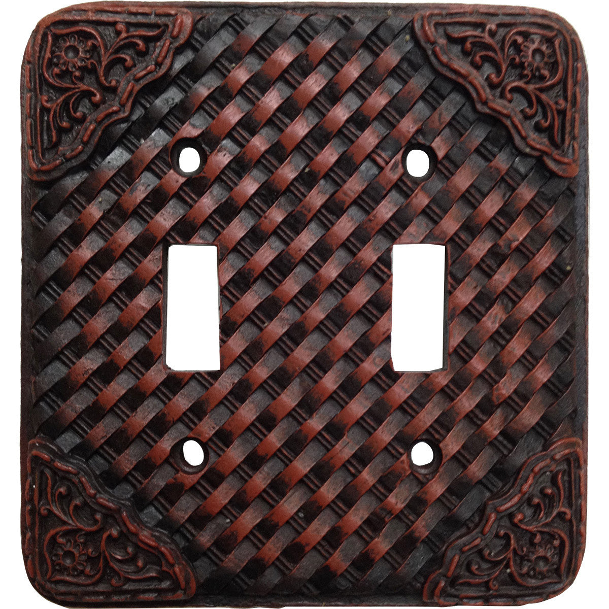 Western Weave Double Switch Cover