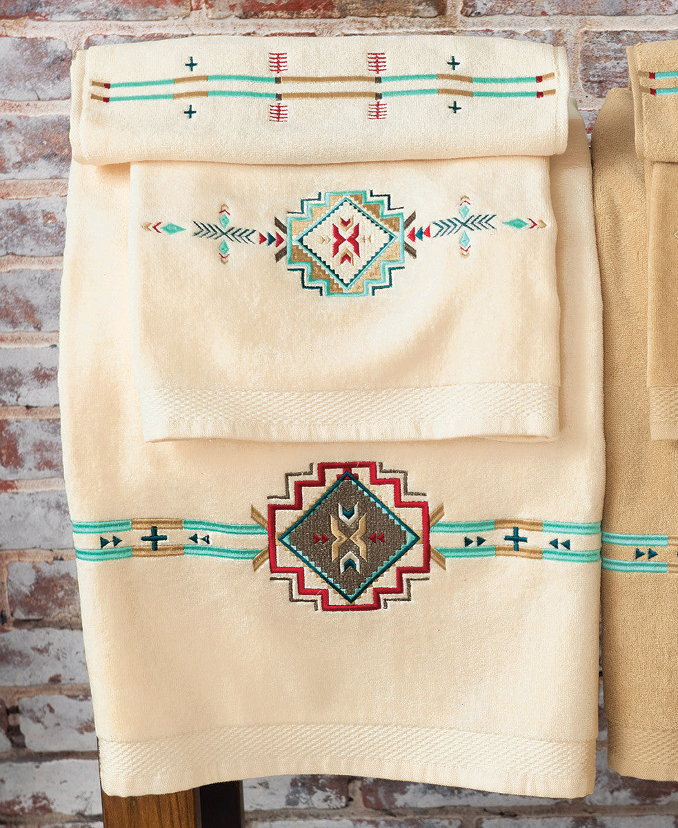 Diamond Creek Cream Towel Set (3 pcs)