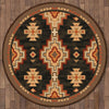 Black Ridge Rug - 8 Ft. Round