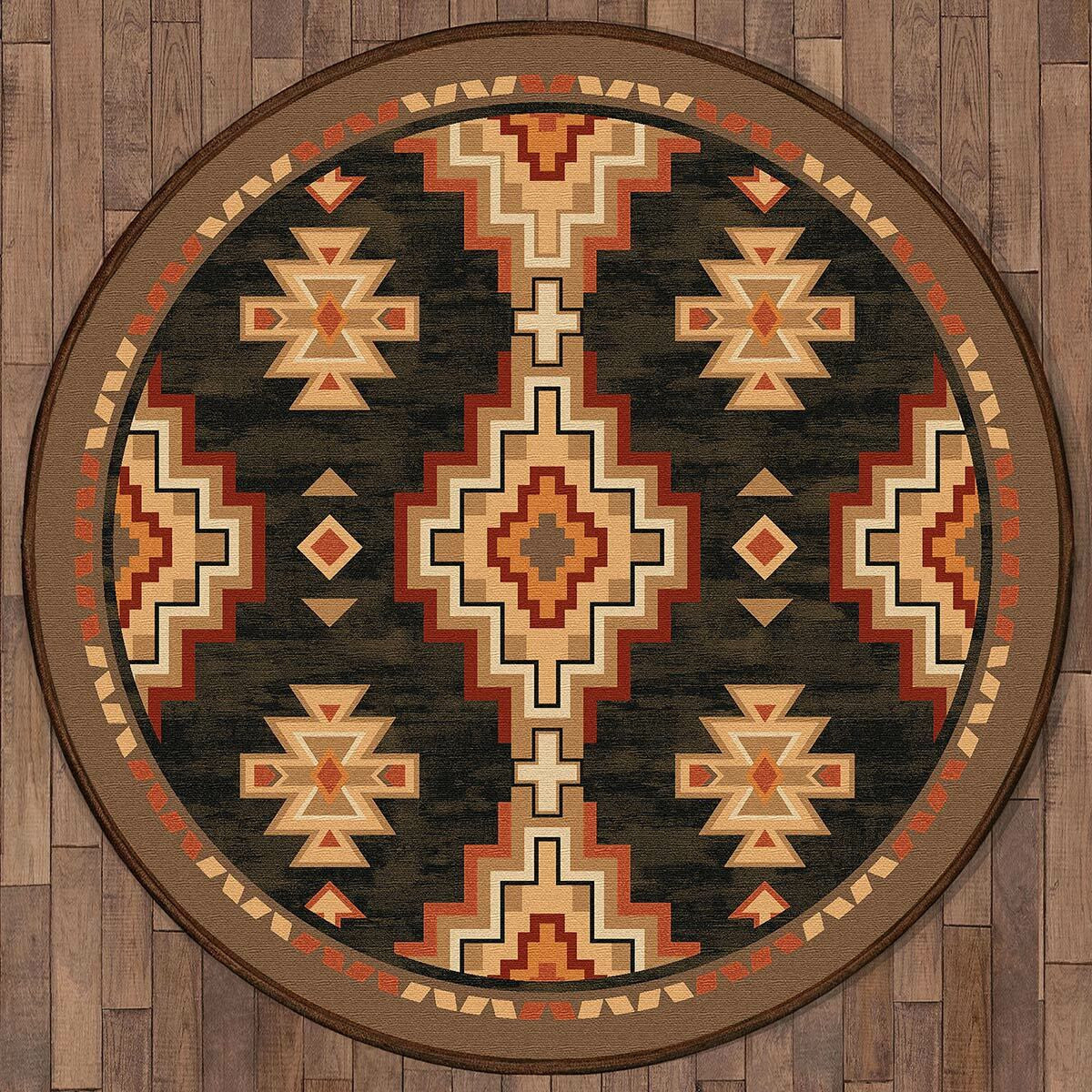 Black Ridge Rug - 8 Ft. Round