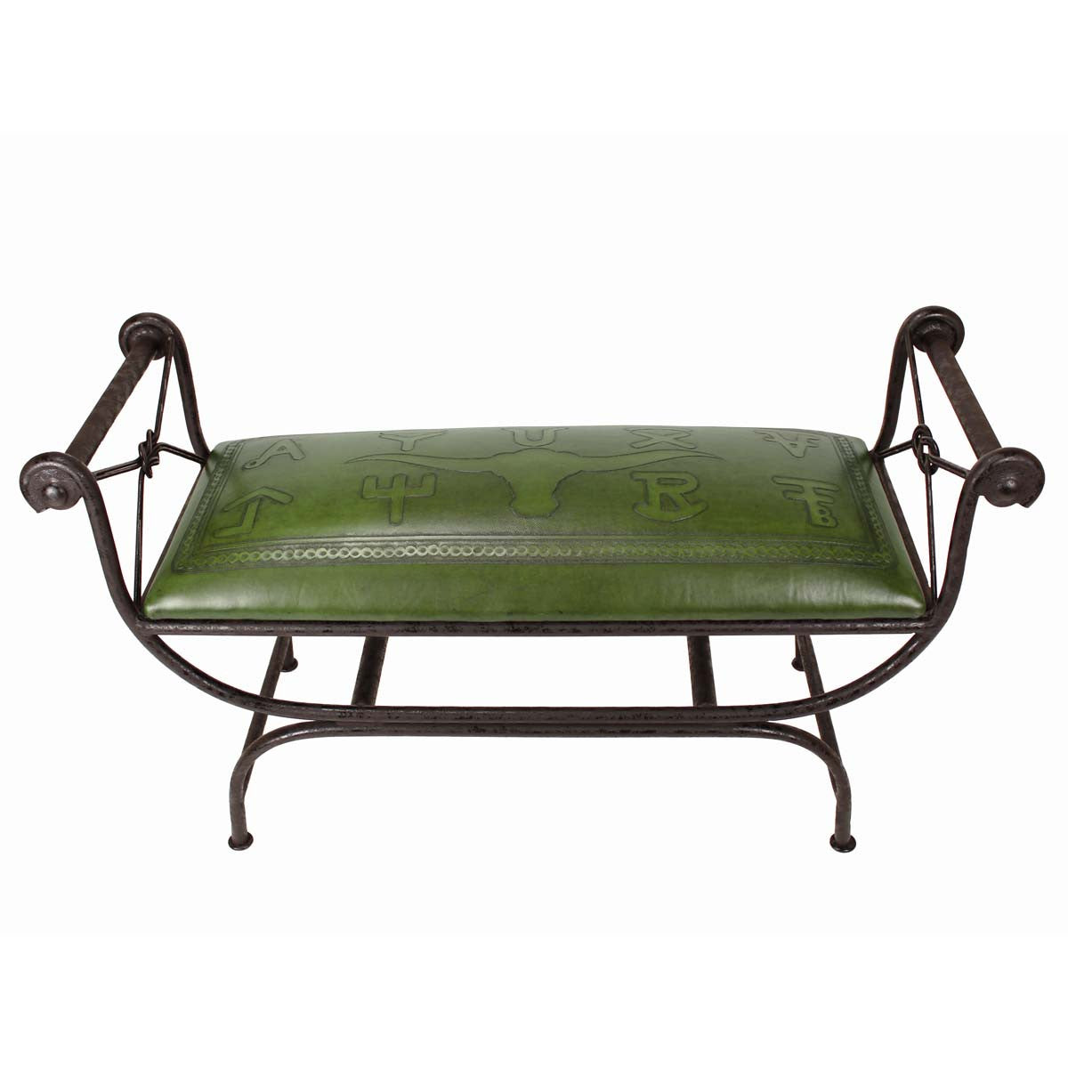 Coronado Double Vanity Bench - Steer Brands Green