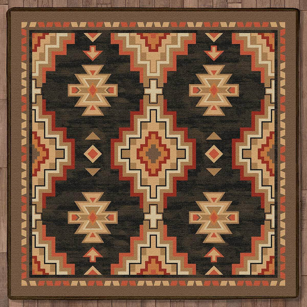 Black Ridge Rug - 8 Ft. Square