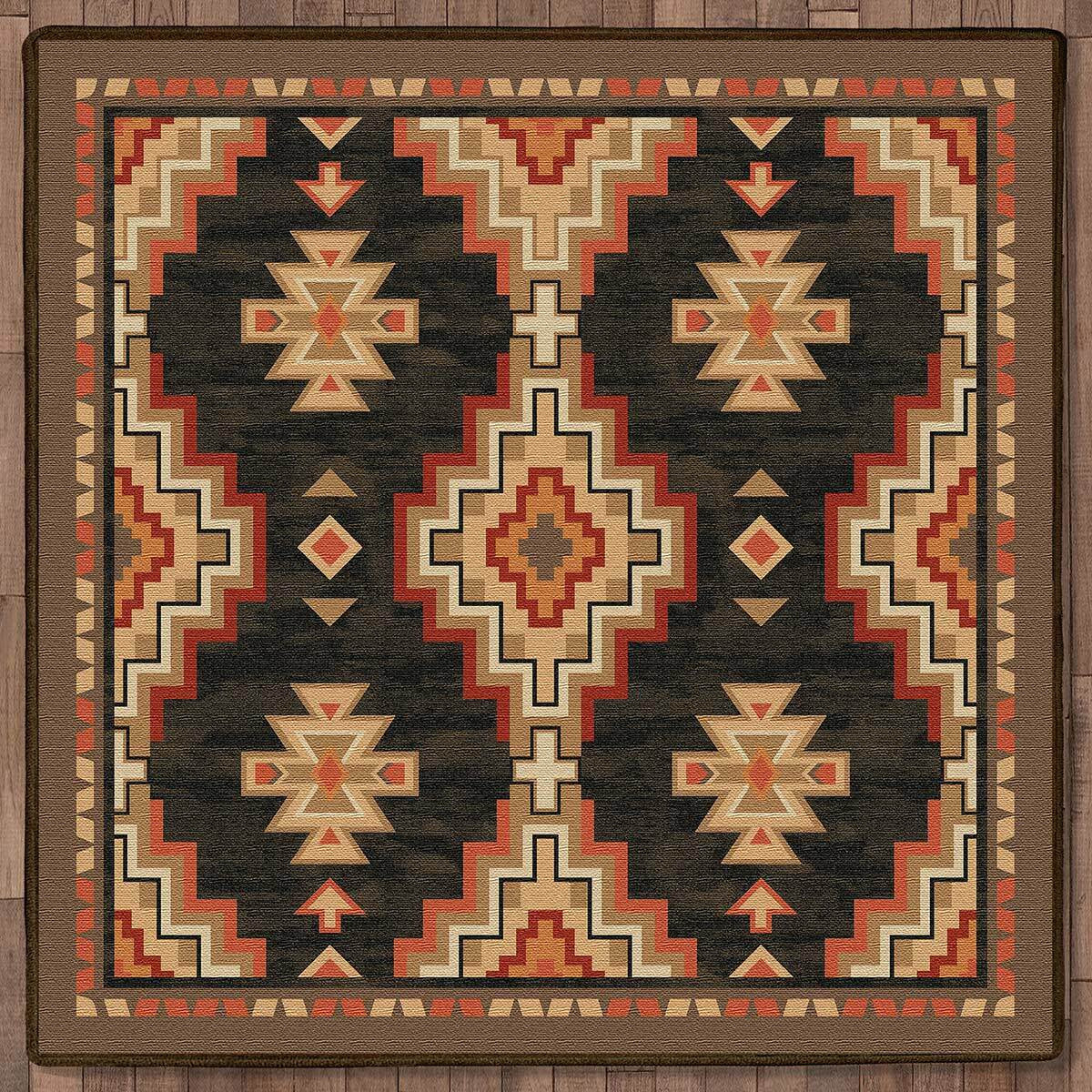 Black Ridge Rug - 8 Ft. Square