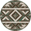 Western Barnwood Rug - 8 Ft. Round
