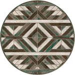 Western Barnwood Rug - 8 Ft. Round