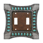 Tribal Turquoise Double Switch Cover - SALE
