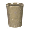 Savannah Taupe Tooled Ceramic Waste Basket
