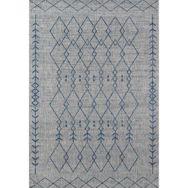 Gray Mexican Indoor/Outdoor Rug - 2 x 10