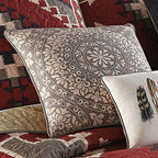Crimson Vista Mandala Pillow