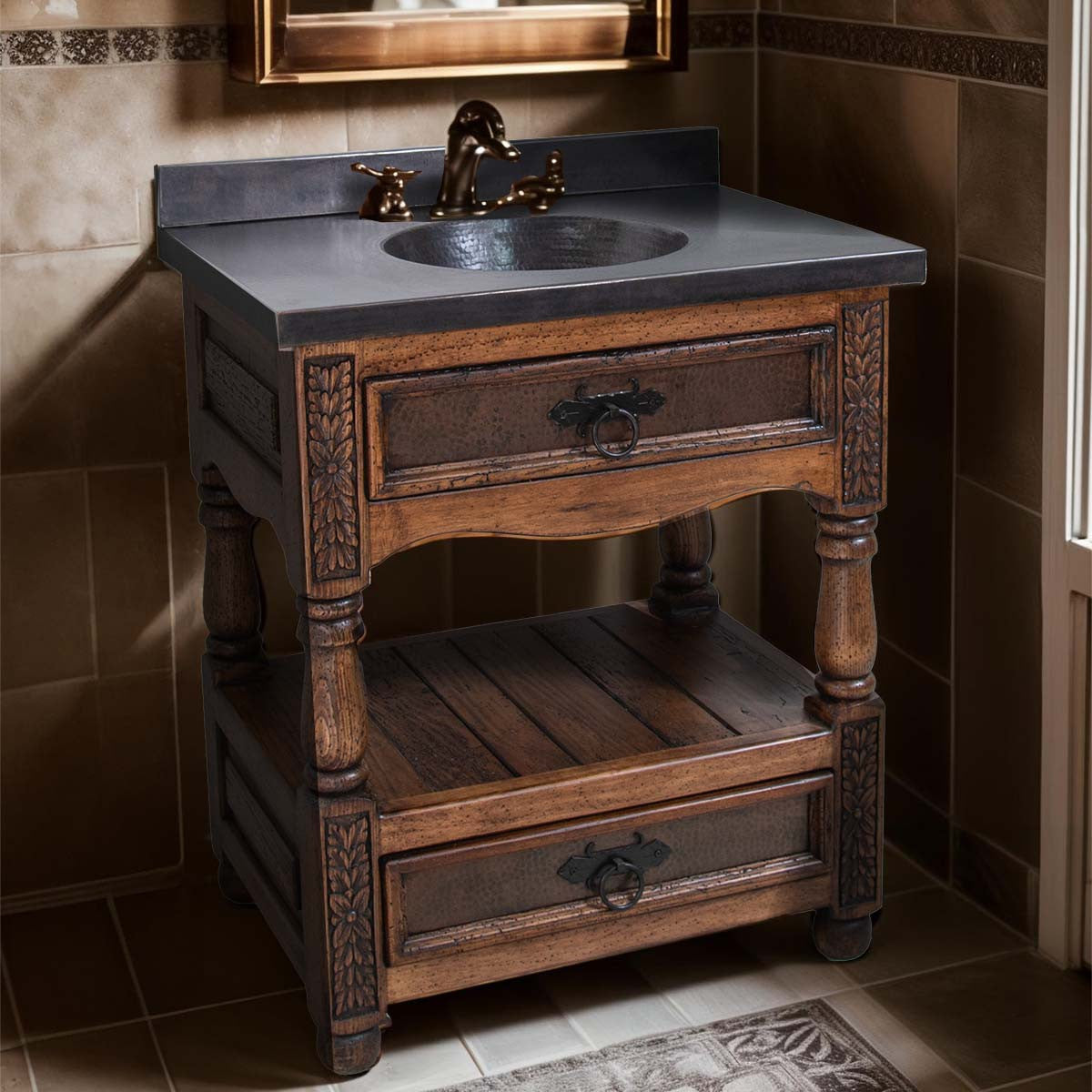 Frontier Forge Copper Top Vanity