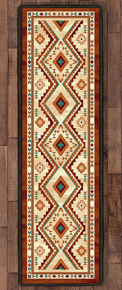 Angel Fire Tan Rug - 2 x 8