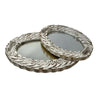 Etched Vintage White Mirror Trays - Set of 2