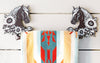 Floral Horse Metal Towel Bar