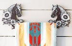 Floral Horse Metal Towel Bar