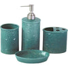 Savannah Turquoise 4pc Bathroom Set